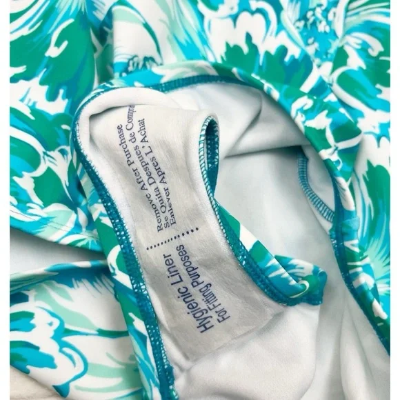 Time and Tru Floral High Leg One Piece Swimsuit Halter Neck Tie Size Small - Picture 6 of 7